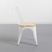 Silla Industrial Strong con Asiento de Madera Thinia Home Silla Industrial Strong con Asiento de Madera Thinia Home Blanco