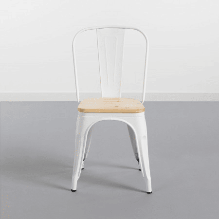 Pack 4 Cadeiras Industriais Strong com Assento de Madeira 45x54x85cm Thinia Home