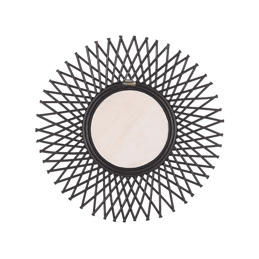 Espelho TAGOLU 60 cm 60 cm Rattan Preto