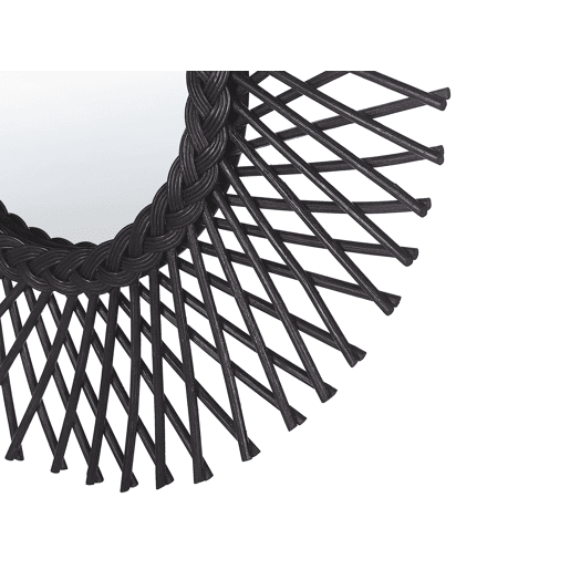 Espelho TAGOLU 60 cm 60 cm Rattan Preto