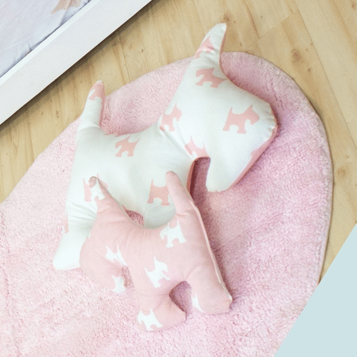 Almofadas set de 2 algodão rosa 30x3050x50cm