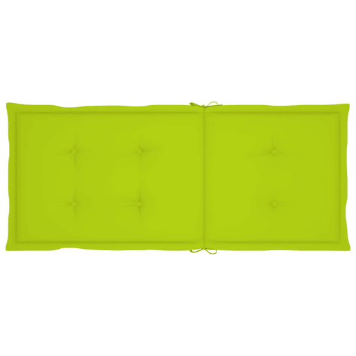 vidaXL Cadeiras de jardim almofadões verde brilhante 6 pcs teca maciça