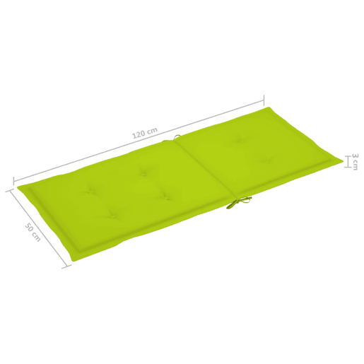 vidaXL Cadeiras de jardim almofadões verde brilhante 6 pcs teca maciça