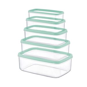 Conjunto de 5 recipientes herméticos para alimentos, formato retangular 7house