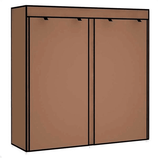 Sapateira de tecido para sapatos e botas com portas zip 110x120x30 cm