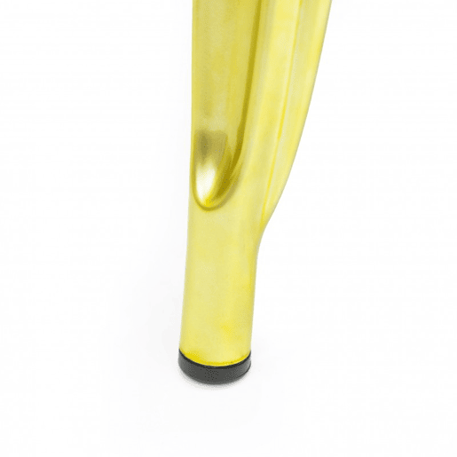 Cadeira industrial metal dourado 85x52,5x45cm