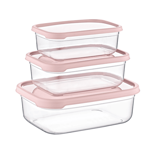 Conjunto de 3 recipientes herméticos para alimentos, formato retangular 7house