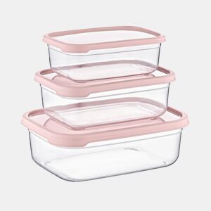 Conjunto de 3 recipientes herméticos para alimentos, formato retangular 7house
