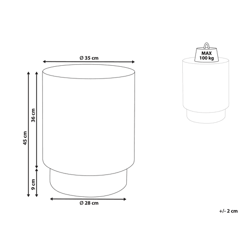 Mesa de apoio BICCARI Branco