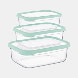 Conjunto de 3 recipientes herméticos para alimentos, formato retangular 7house