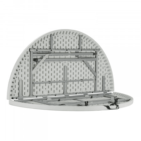 Mesa dobrável redonda efeito granito branco Ø150x74cm Thinia Home