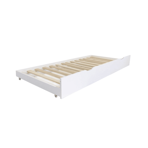 Beliche casinha de campo + cama extraível madeira branca 90x19090x190cm