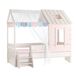 Cama infantil casita aglomerado Cama infantil casita aglomerado Rosa