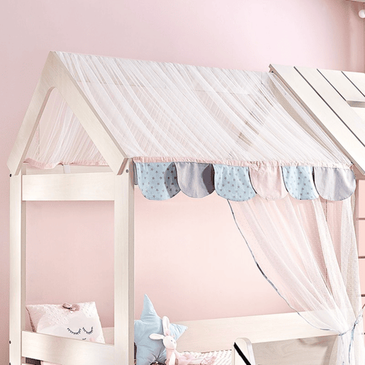 Cama criança casinha em aglomerado rosa 90x200cm