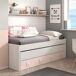 Cama y estante + somieres y colchones Cama y estante + somieres y colchones Blanco