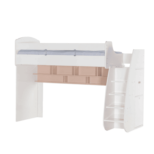 Beliche com arrumação aglomerado branco 182,7x252x107,8 cm