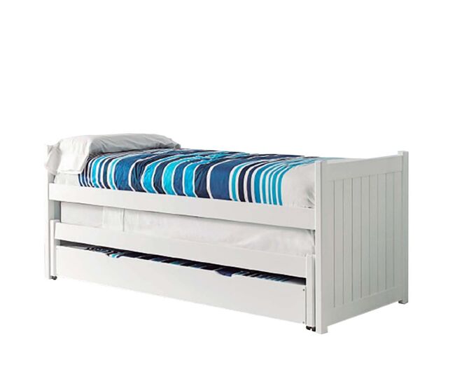 Cama nido compacta madera blanco 90x200 cm