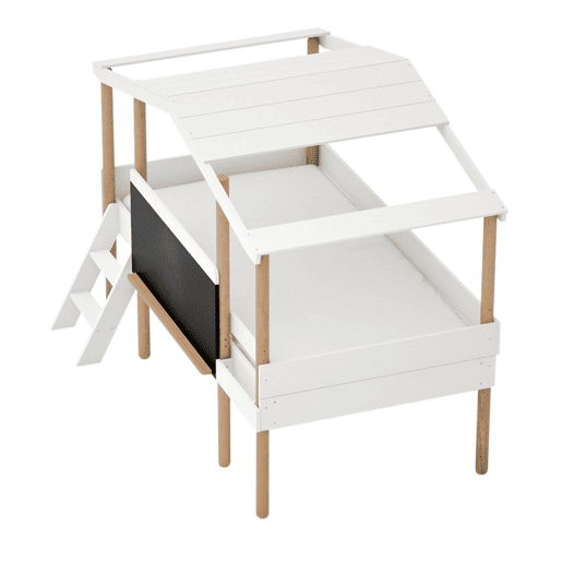 Cama de cabine com ardósia MDF branco 90x200cm