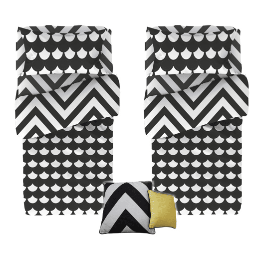 Capas de edredão Pack 2 + almofadas algodão branco 90x190cm