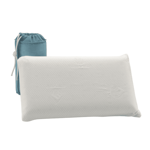 Almofada 100% Viscoelástica Infantil Aloe Vera 30x50cm com Bolsa de Transporte Donegal Collections