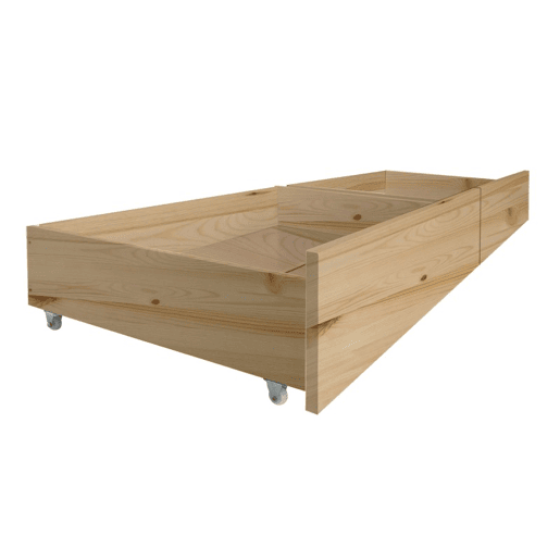 Gavetas Set de 2 camas em madeira pinho 24,8x94x62cm