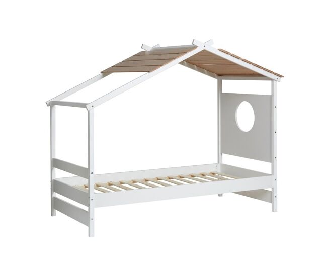 Cama cabaña madera blanco 90x190cm