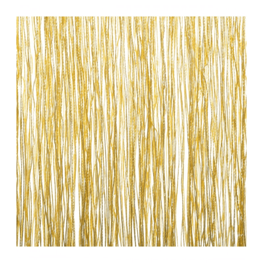 Espelho com franjas em cristal dourado 34x25x0,3cm