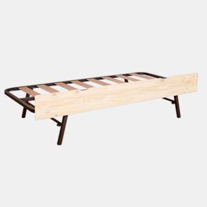 Cama extraível elevável de madeira branco lavado 90x190cm