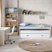 Cama + cajones con somieres y colchones Cama + cajones con somieres y colchones Blanco