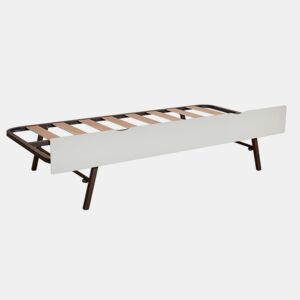 Cama elevável MDF madeira branca lavada 105x190cm