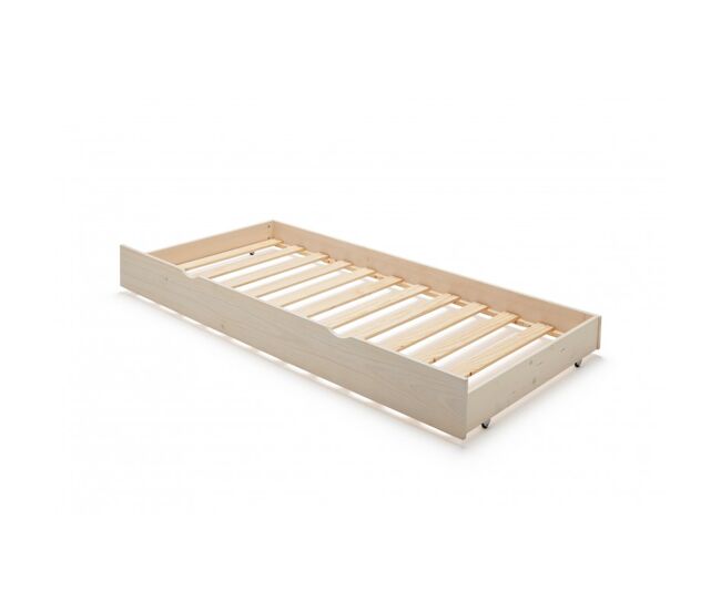 Cama de arrastre juvenil madera blanco lavado 90x180 cm