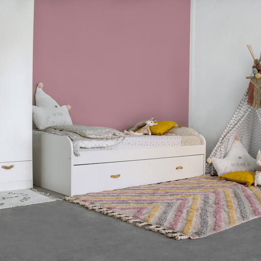 Cama + gavetas aglomerado branco com estrado e colchão 105x190cm