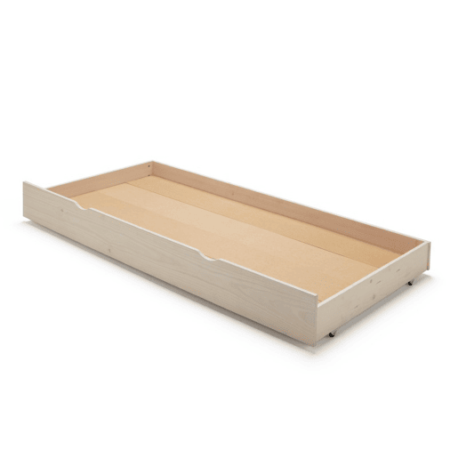 Beliche + cama elevável madeira branco lavado 90x190cm
