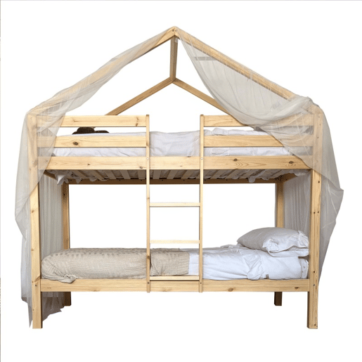 Cobertura de beliche Happy Tulle branca 208x202x98cm