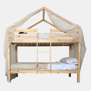 Cobertura de beliche Happy Tulle branca 208x202x98cm