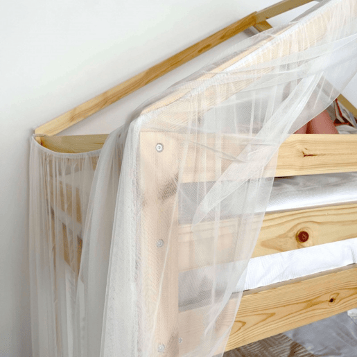 Cobertura de beliche Happy Tulle branca 208x202x98cm