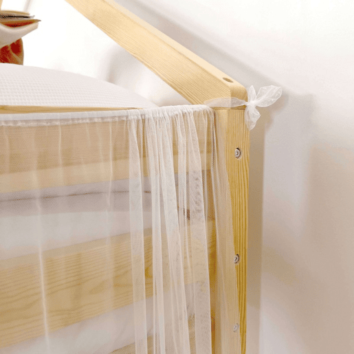 Cobertura de beliche Happy Tulle branca 208x202x98cm