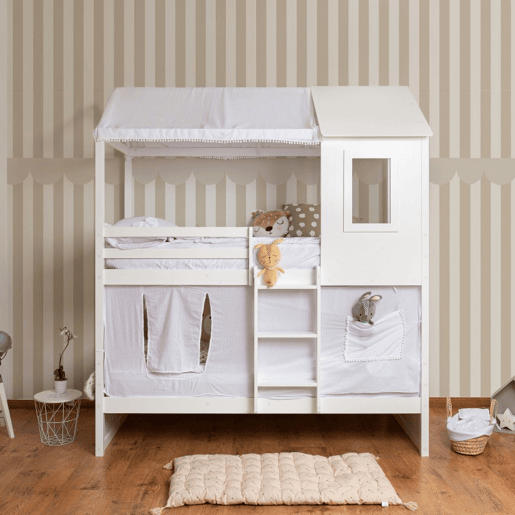 Cobertura de beliche Casita em algodão branco 70x198154x133cm