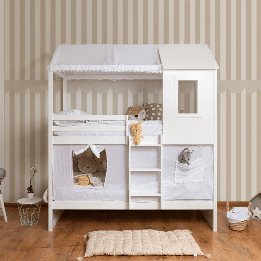 Cobertura de beliche Casita em algodão branco 70x198154x133cm