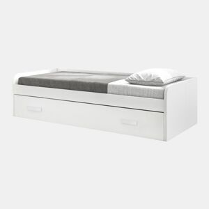 Cama + cama elevável aglomerado branco com estrado 105105 cm