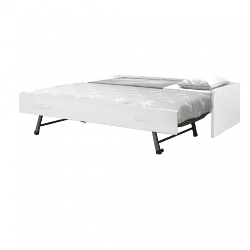 Cama + cama elevável aglomerado branco com estrado 105105 cm
