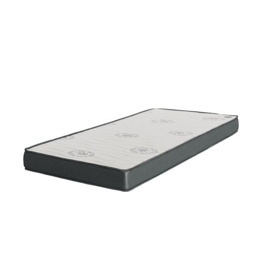 Cama + gavetas aglomerado branco com estrado e colchão 90x190cm