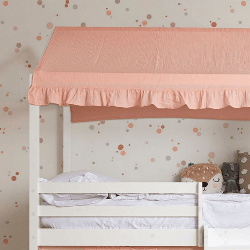 Cobertura do beliche Casita de algodão rosa 70x198154x133cm