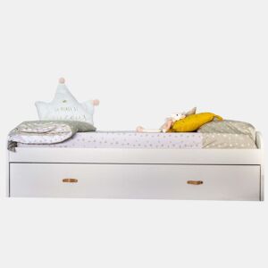 Cama + gavetas aglomerado branco com estrado 105x190cm