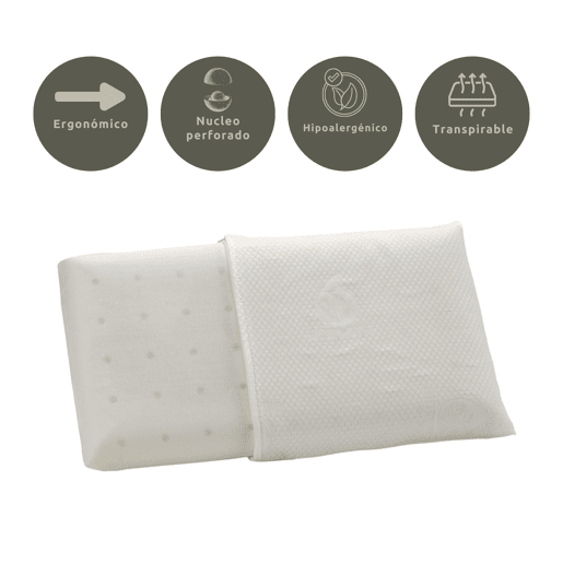 Pack de 2 almofadas 100% viscoelásticas infantis de Aloe Vera 30x50cm com bolsa de Transporte Donegal Collections