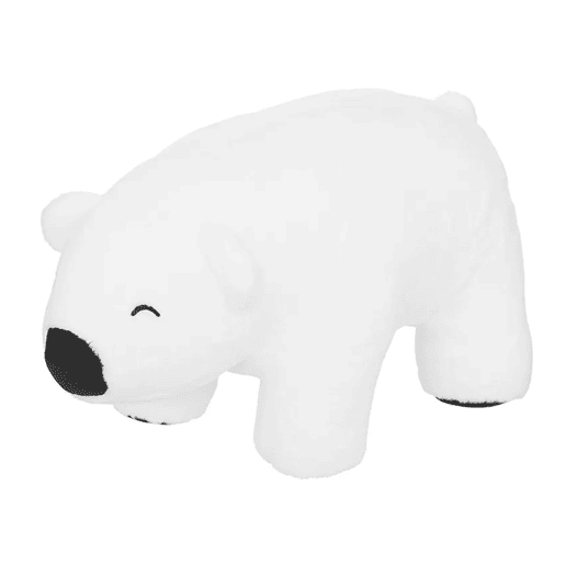 Puff urso MDF branco 34x60x30cm