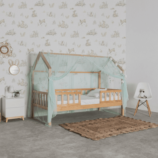 Cobertura para Swayer e Montessori tule verde 200x167cm