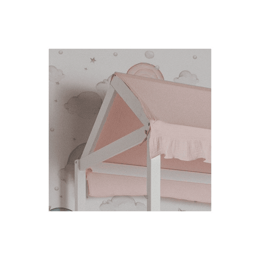 Cobertura de beliche Montessori em algodão rosa 90x196cm