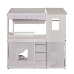 Cobertura de beliche Montessori em algodão branco 90x196cm