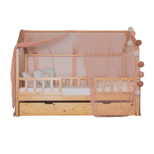 Cobertura para Swayer e Montessori tule rosa velho 200x167cm